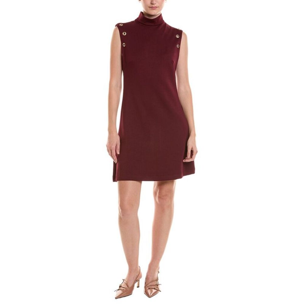Taylor Womens  Mock Neck Mini Dress, Red